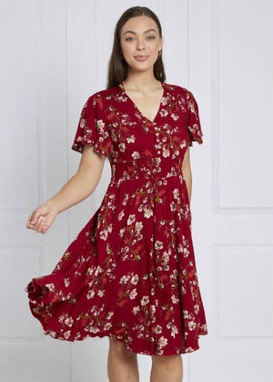 SHORT SLEEVES PRINTED DRESS