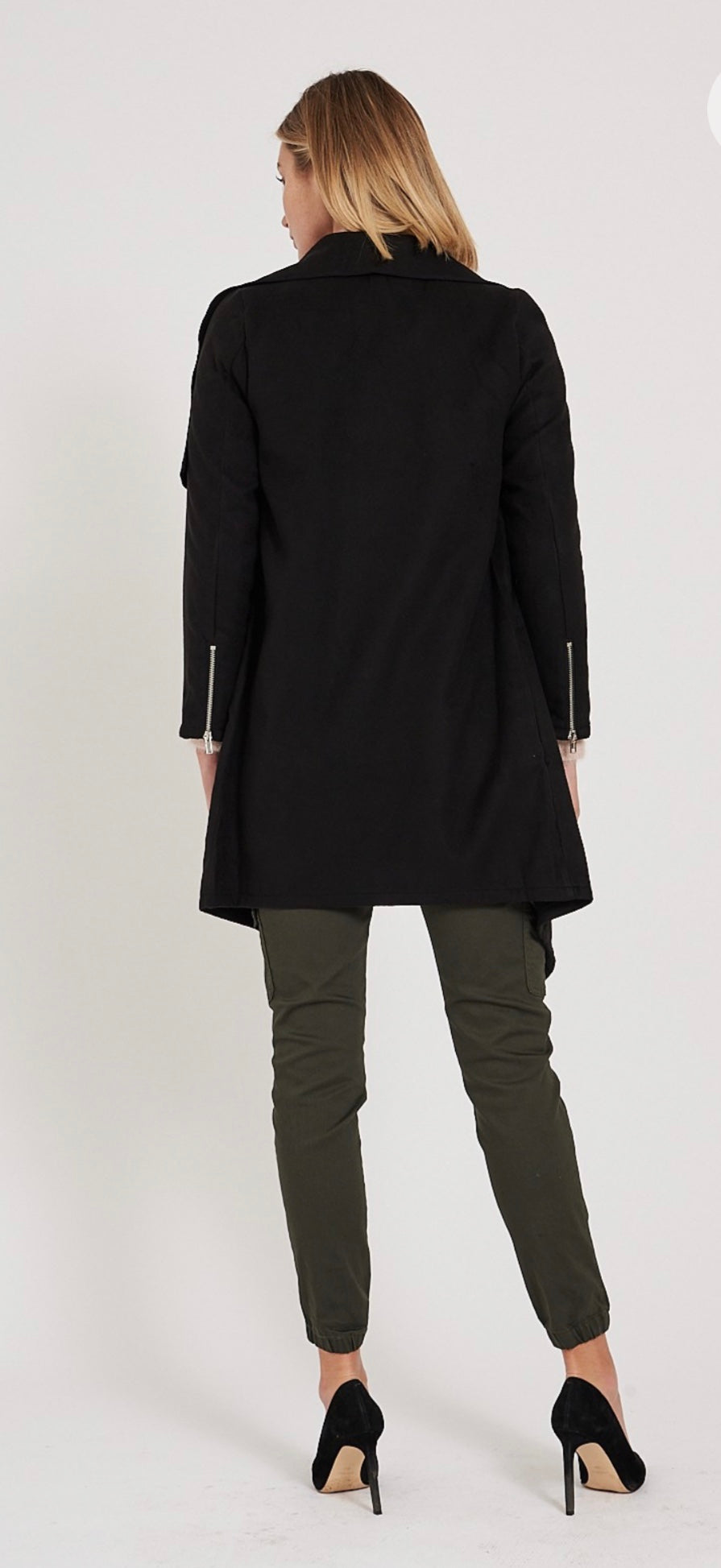 Wide Lapel Edge To Edge Coat
