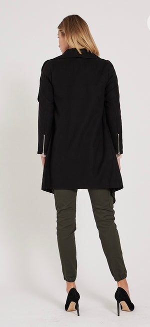 Wide Lapel Edge To Edge Coat