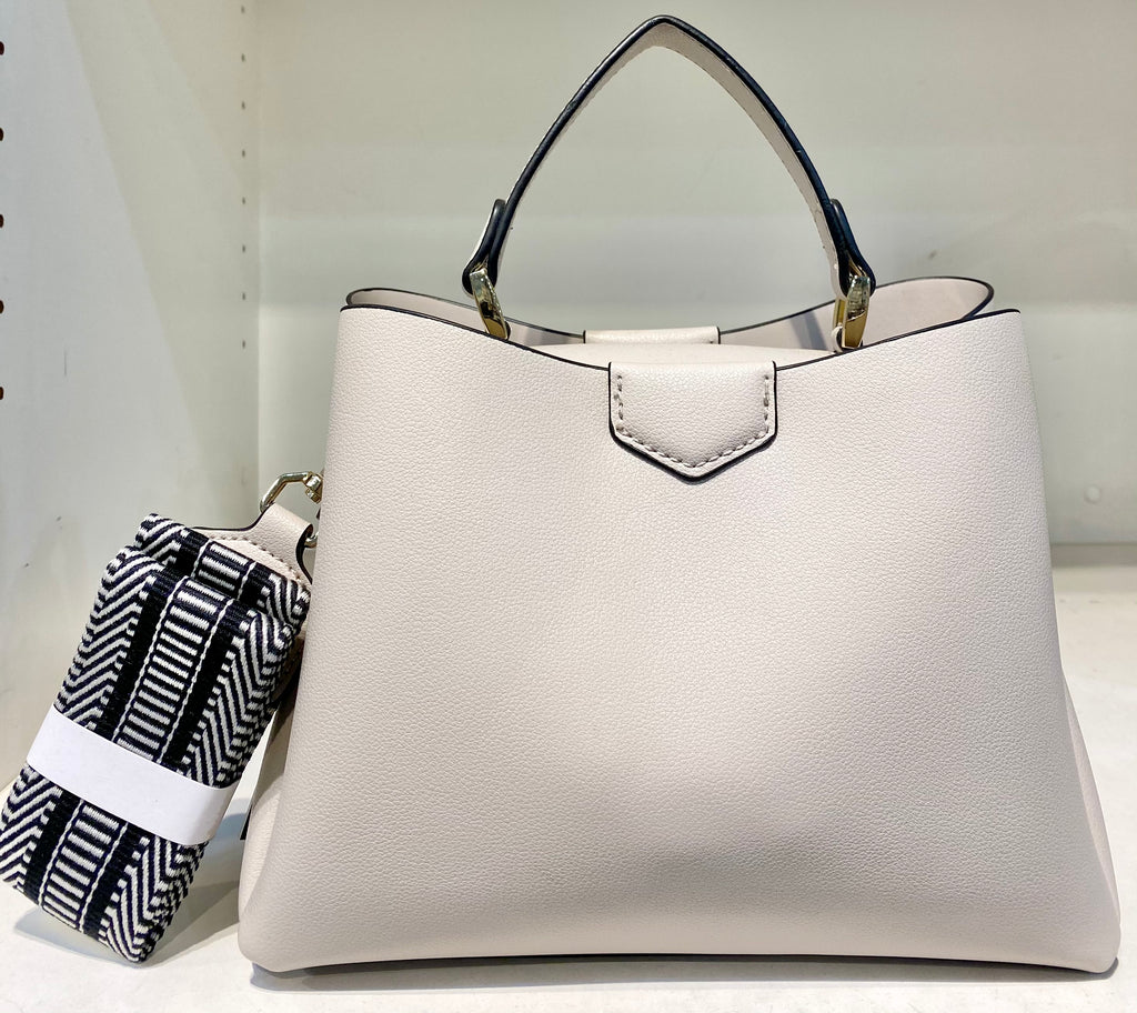 Small Semi Structured Handbag With Contrast Strap