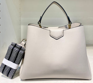 Small Semi Structured Handbag With Contrast Strap