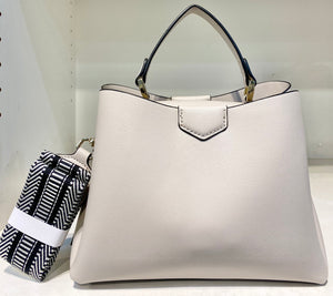 Small Semi Structured Handbag With Contrast Strap