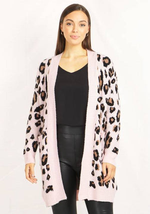 Animal Print Knit Cardigan