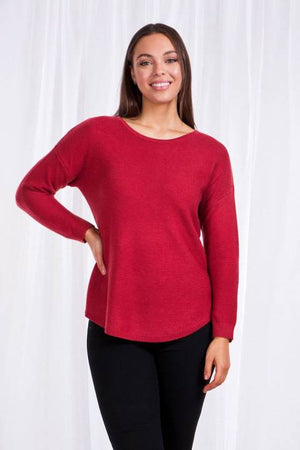 DARYL CURVED HEM KNIT JUMPER