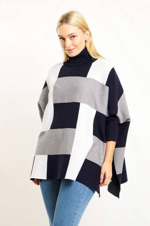 COLOUR BLOCK OVERSIZED PULLOVER