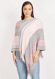 Poncho With Fringe Detail