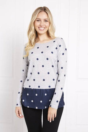 POLKA DOT KNITWEAR PULLOVER