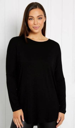 LONG SLEEVES HI-LOW HEM TOP