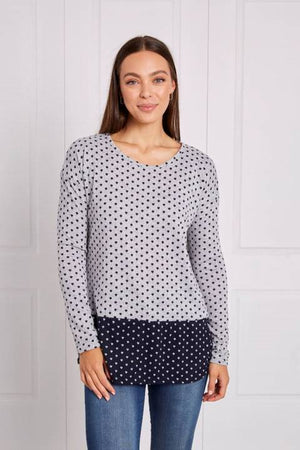 LONG SLEEVES PRINTED TOP