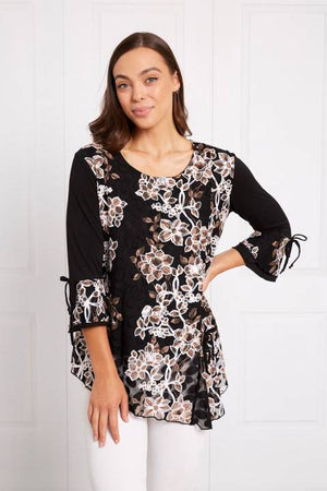 3/4 SLEEVES PRINTED TOP
