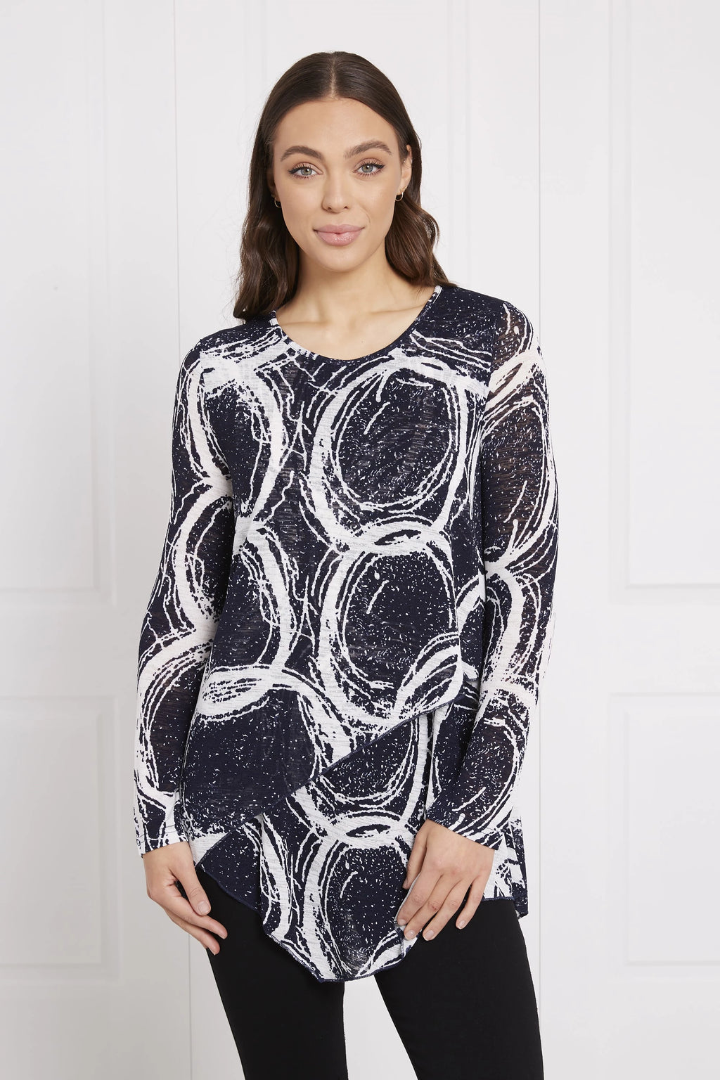 ABSTRACT PRINT DOUBLE LAYER TOP