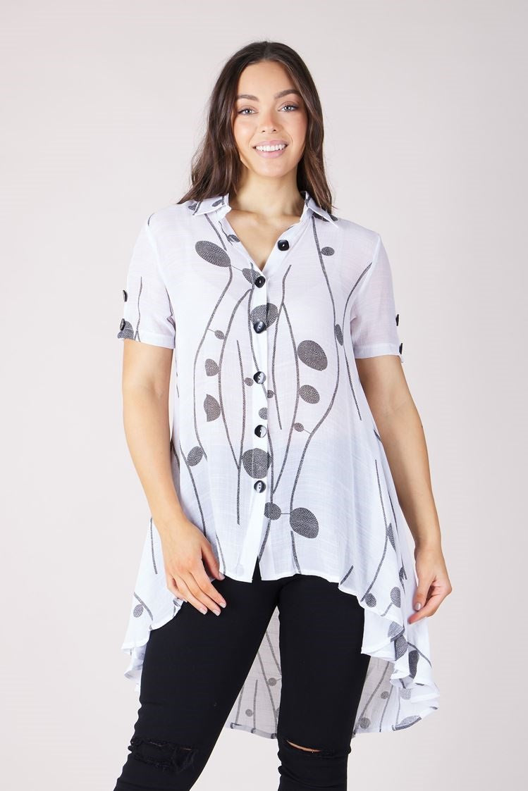 ABSTRACT PRINT TUNIC TOP