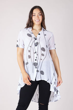 ABSTRACT PRINT TUNIC TOP