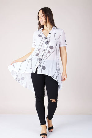 ABSTRACT PRINT TUNIC TOP