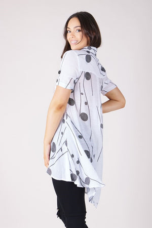 ABSTRACT PRINT TUNIC TOP