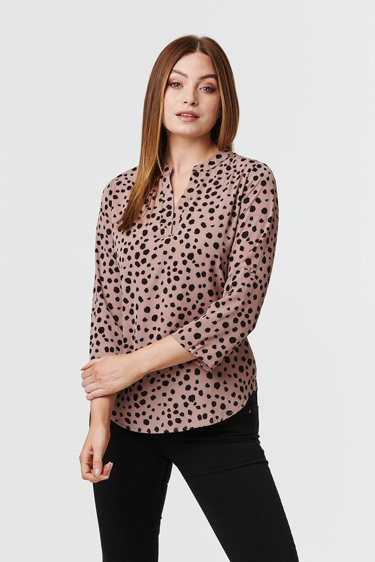 ANIMAL PRINT BLOUSE