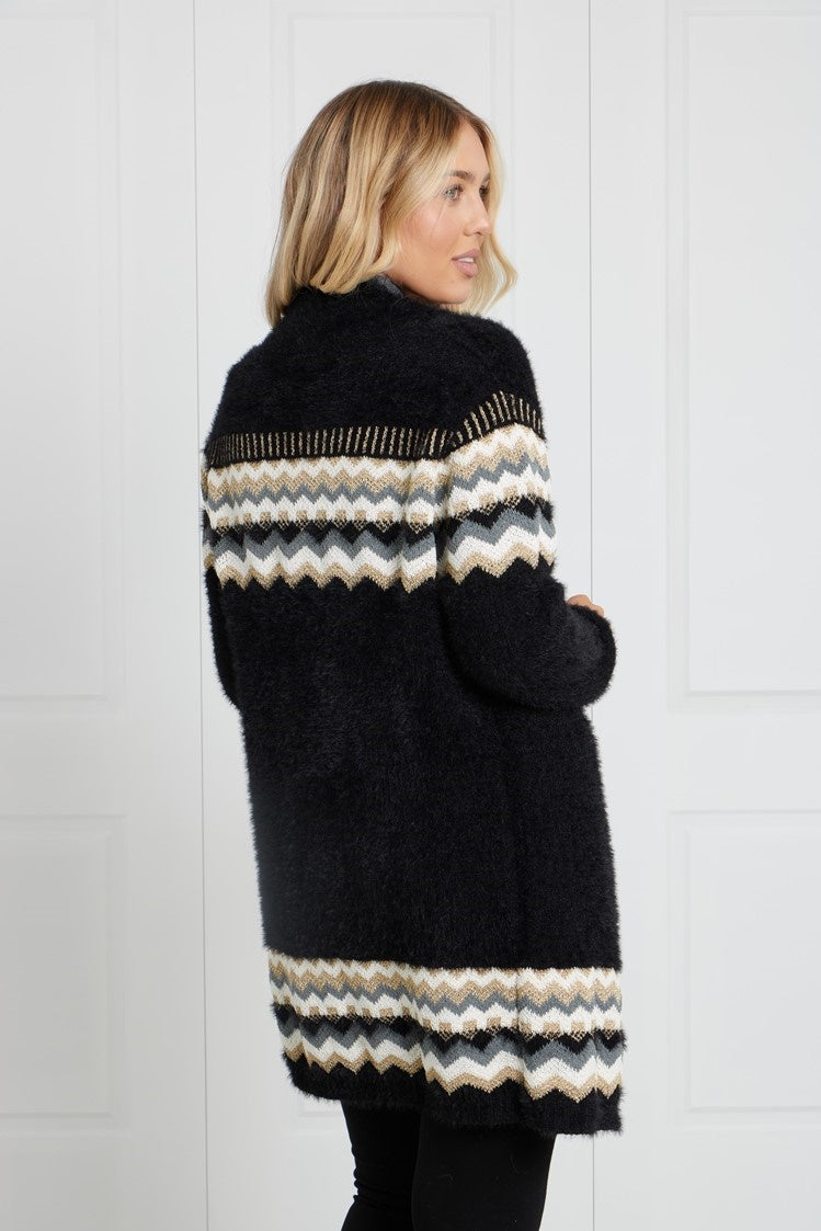AZTEC PRINT KNIT CARDIGAN