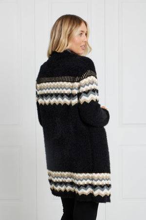 AZTEC PRINT KNIT CARDIGAN
