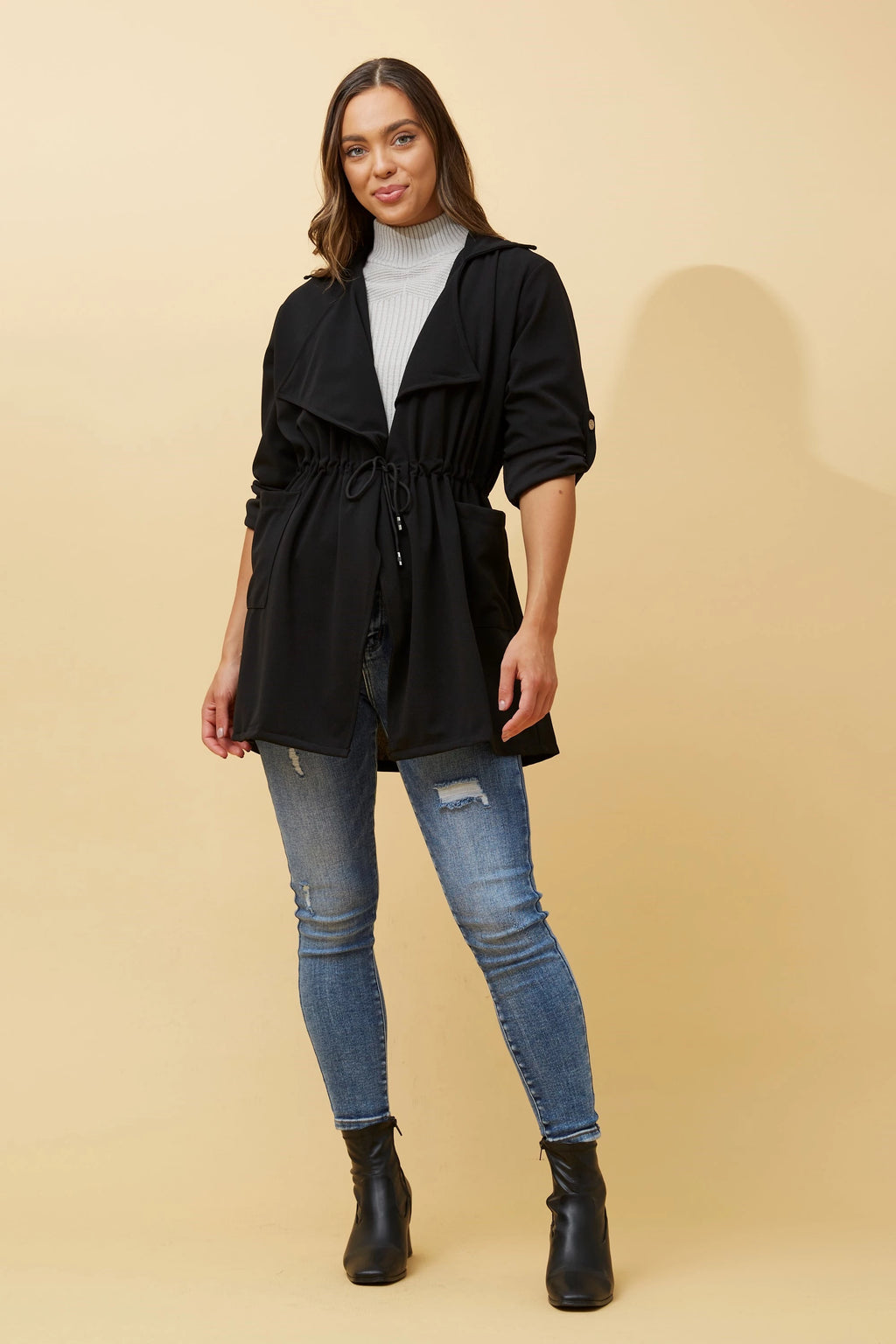 BLANCA ROLL-UP SLEEVE JACKET