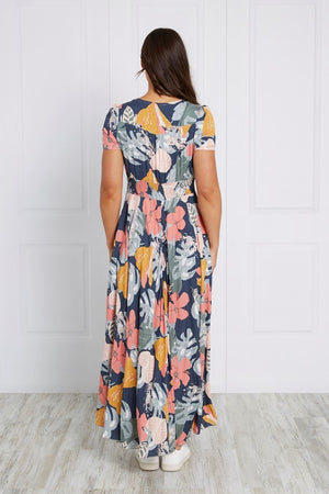 BOTANICAL PRINT MAXI DRESS