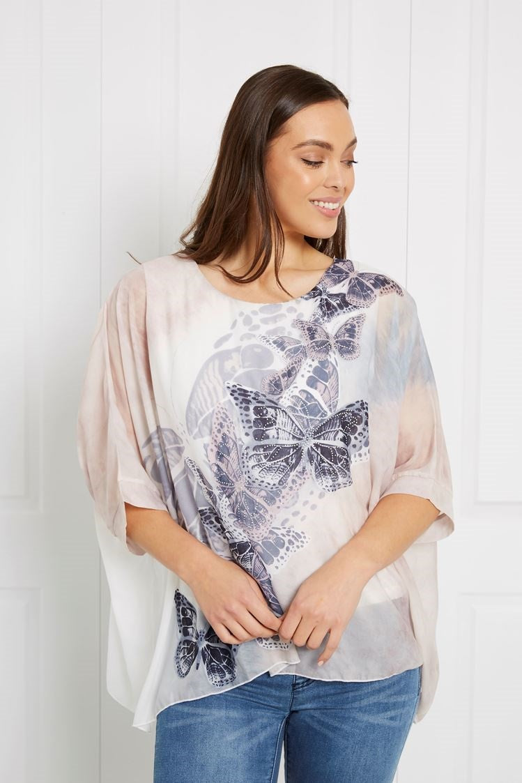 BUTTERFLY PRINT TOP