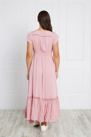 BUTTON FRONT MAXI DRESS