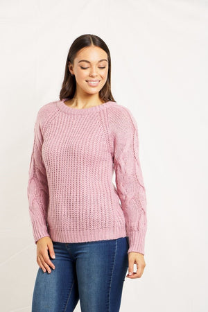 Long Sleeve Cable Knit Jumper