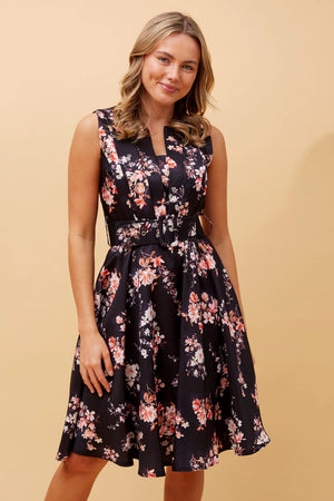 CHIC FLORAL SKATER DRESS