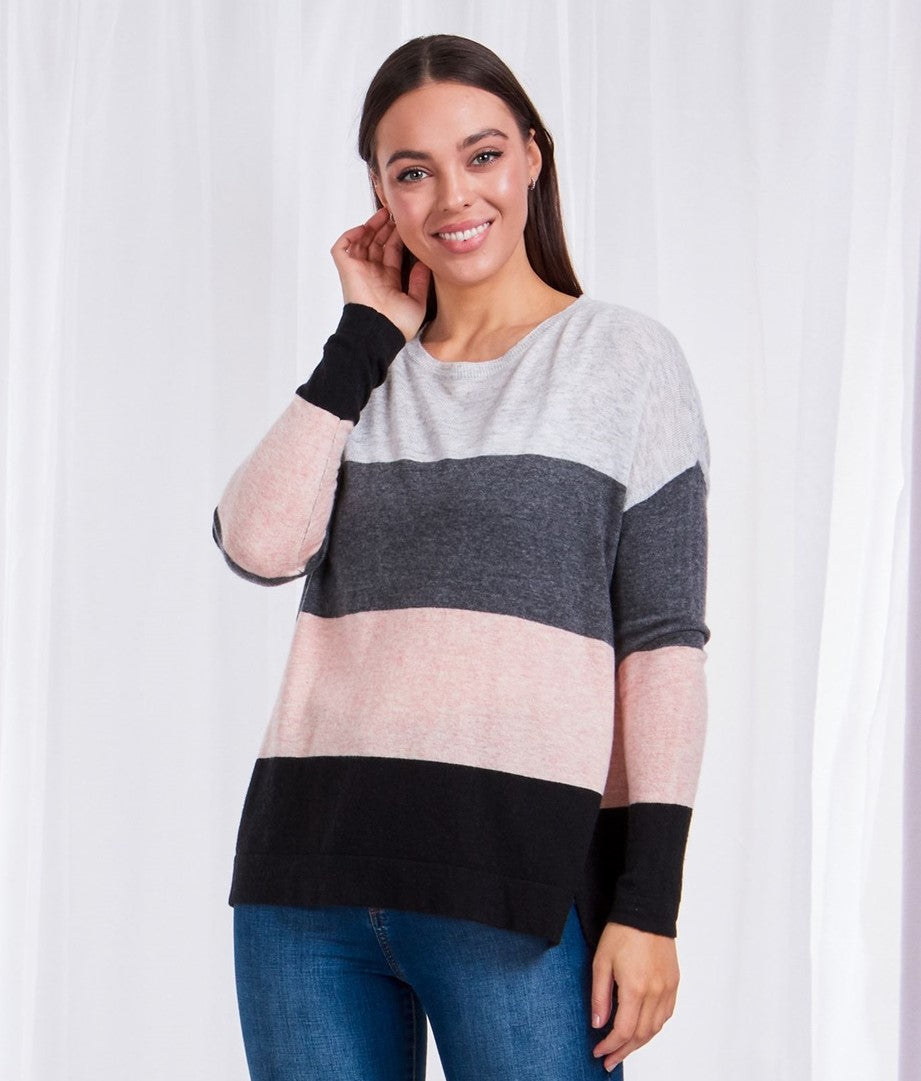 Long Sleeves Printed Knit Pullover