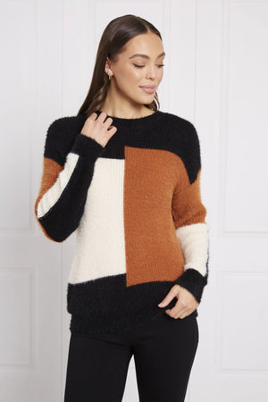 COLOUR BLOCK KNIT JMUPER