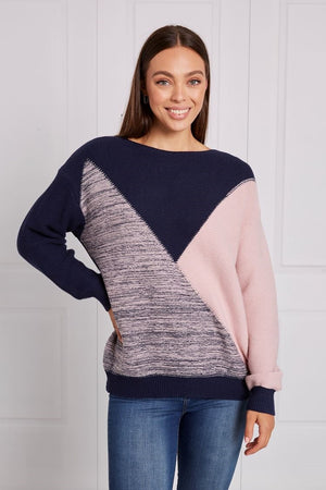 COLOUR BLOCK KNIT JUMPER