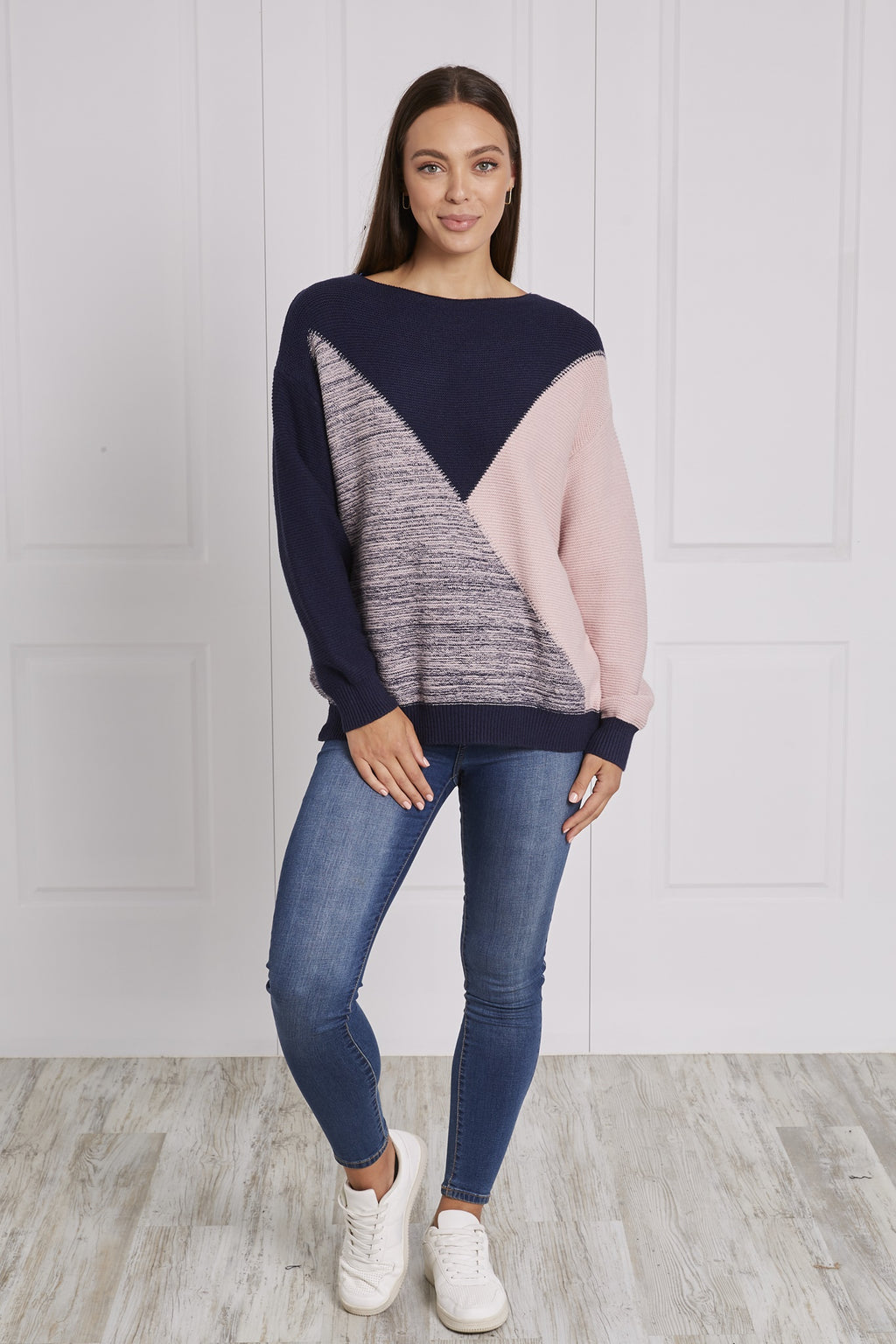 COLOUR BLOCK KNIT JUMPER