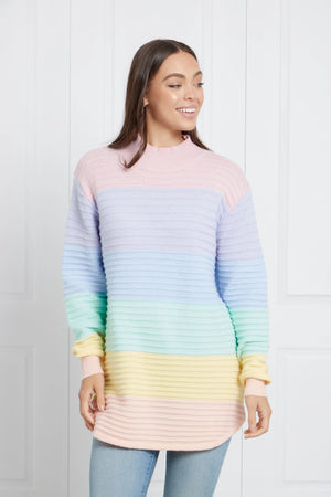 COLOUR BLOCK KNIT JUMPER