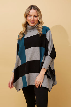 COLOUR BLOCK OVERSIZED PULLOVER