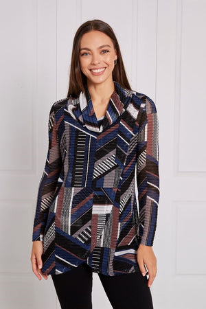 COWL NECK CROSSOVER TOP