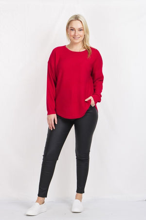 DARYL CURVED HEM KNIT JUMPER
