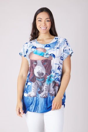 DOG PRINT TOP