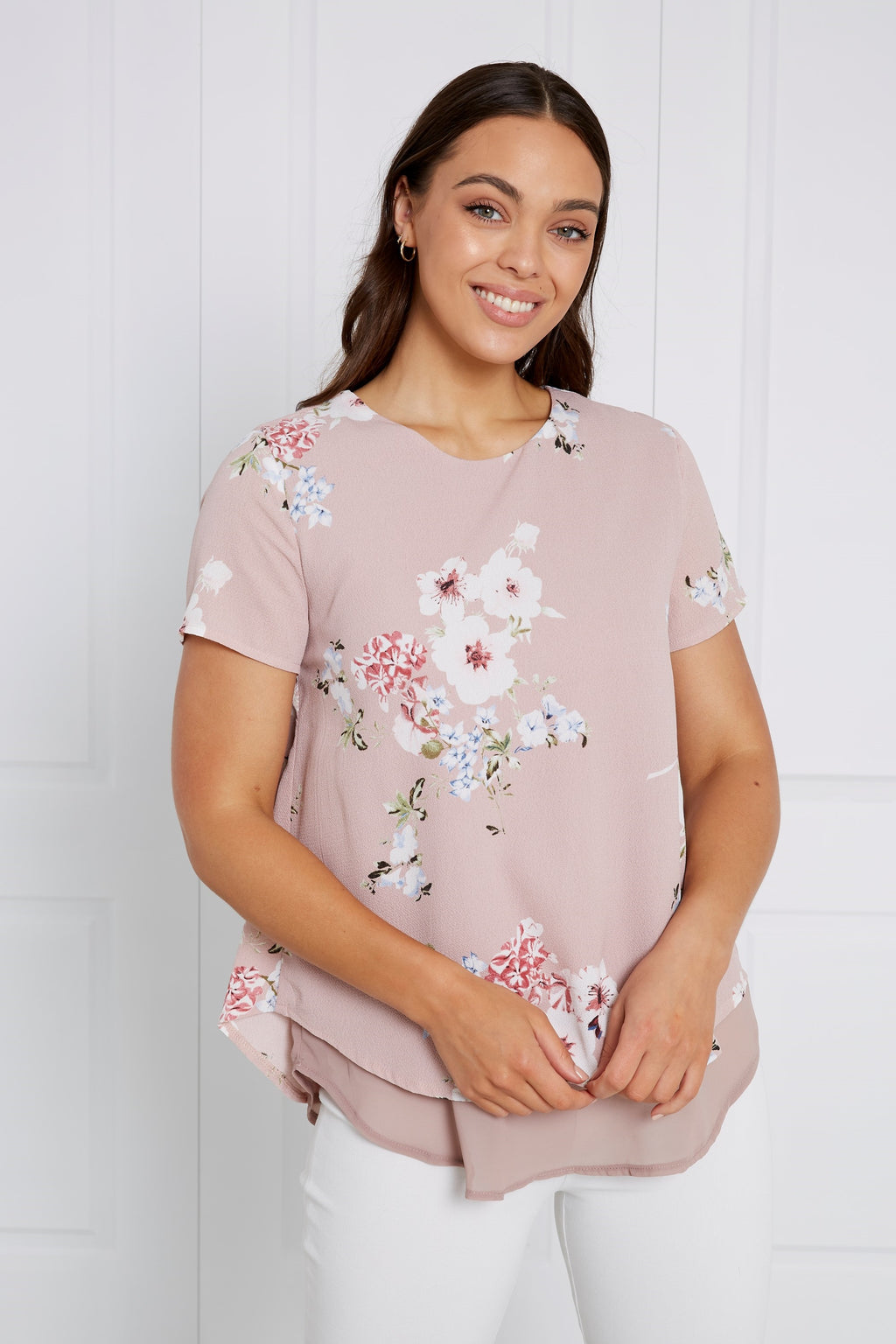 DOUBLE LAYER FLORAL TOP