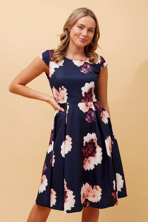 ELIZA FLORAL COCKTAIL DRESS