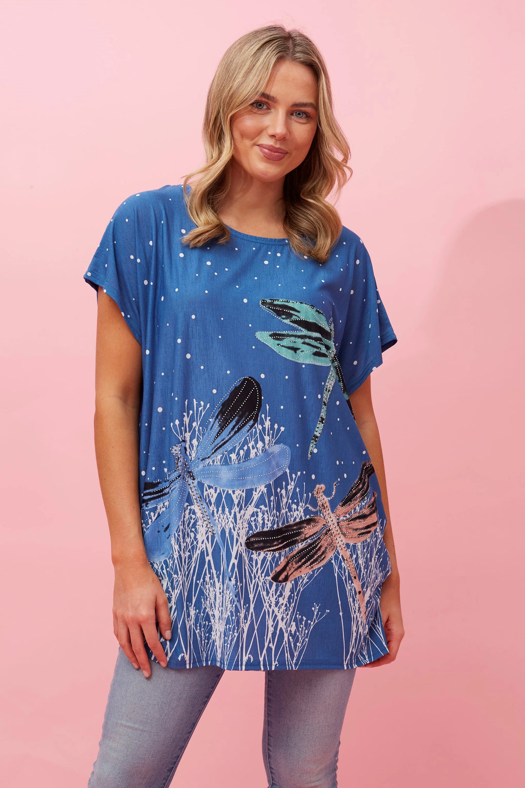 EXCELINA DRAGONFLY PRINT TOP