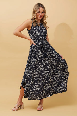 FLORAL ASYMMETRIC HEM DRESS