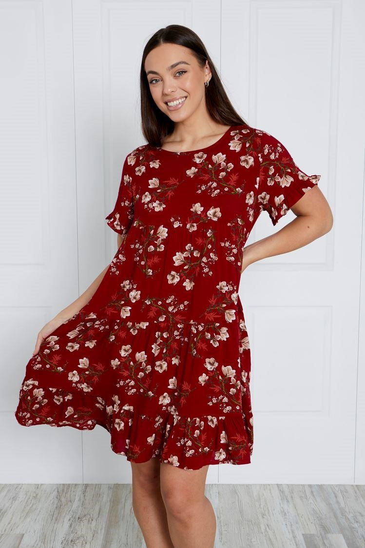 FLORAL BABYDOLL DRESS