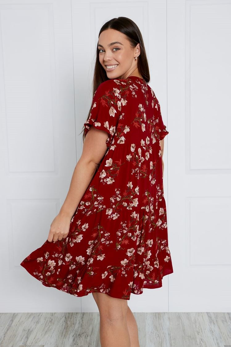 FLORAL BABYDOLL DRESS