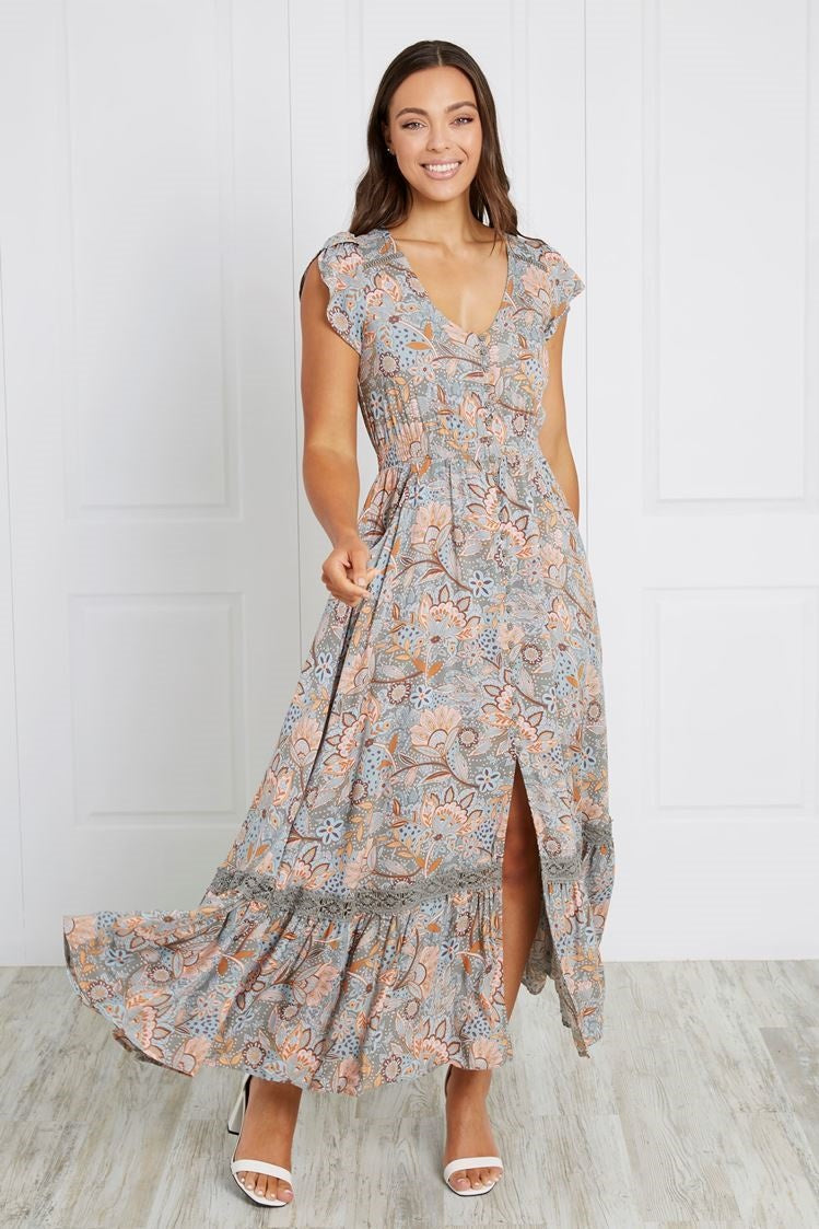 FLORAL BOHO MAXI DRESS
