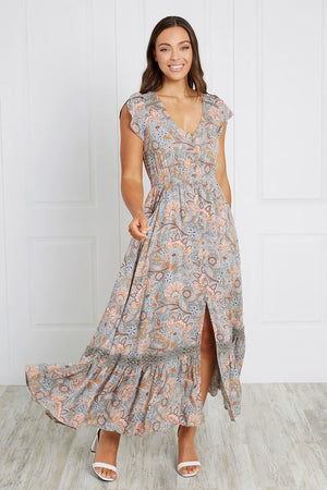 FLORAL BOHO MAXI DRESS