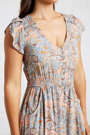 FLORAL BOHO MAXI DRESS
