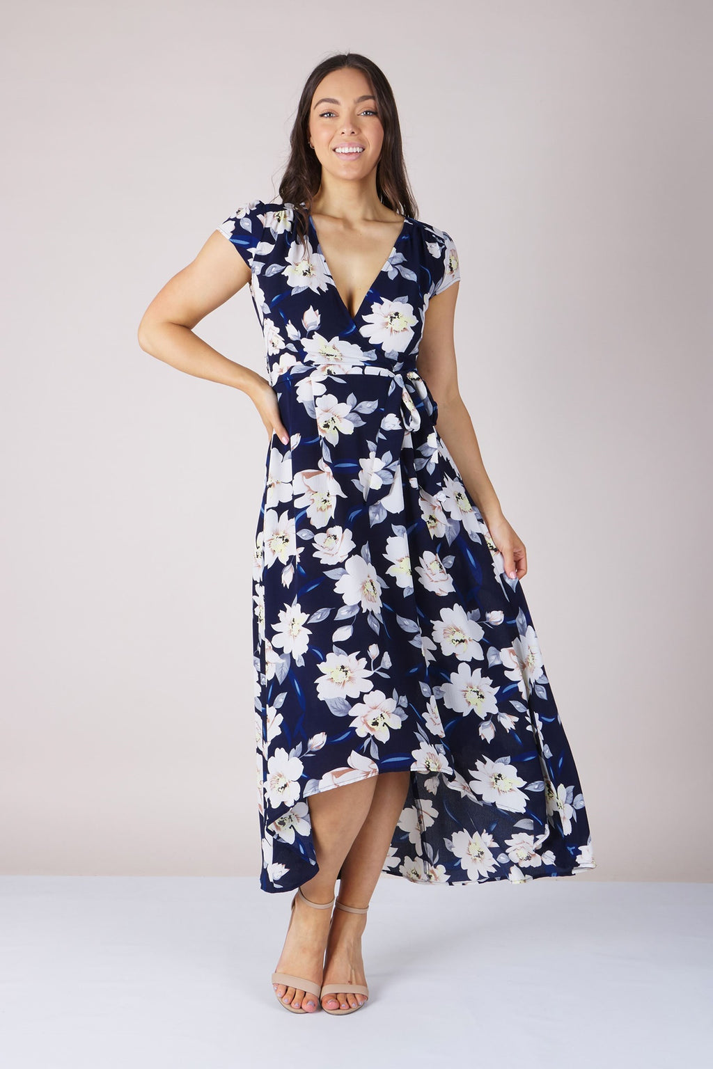 FLORAL HI-LOW DRESS