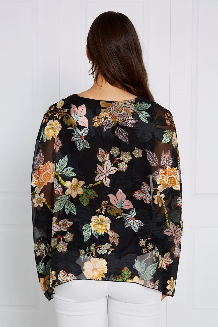 FLORAL LAYERED BLOUSE