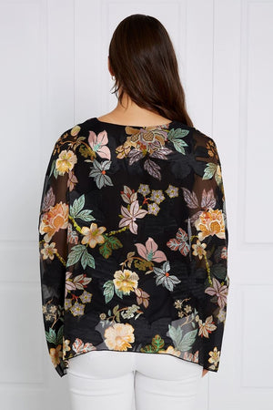 FLORAL LAYERED BLOUSE