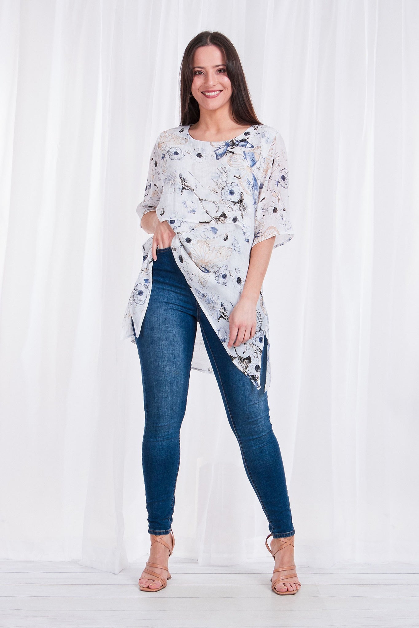 FLORAL LAYERED FRONT TOP